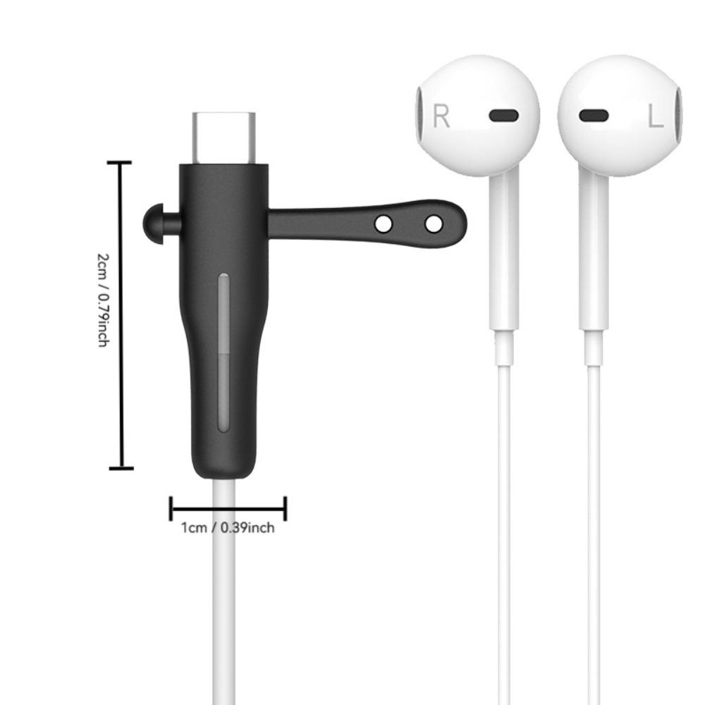 2 Pcs Accessories Type C Headphone Cord Protector Dustproof Silicone Cover