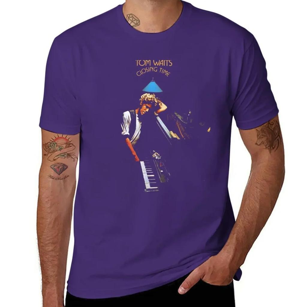 Tom aspetta- ora di chiusura Grafiche T-shirt stampa animale per ragazzi T-shirt nere ad asciugatura rapida per uomo