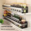 Wall Mount Spice Rack With Removable Shelves For Kitchen Organization And Storage