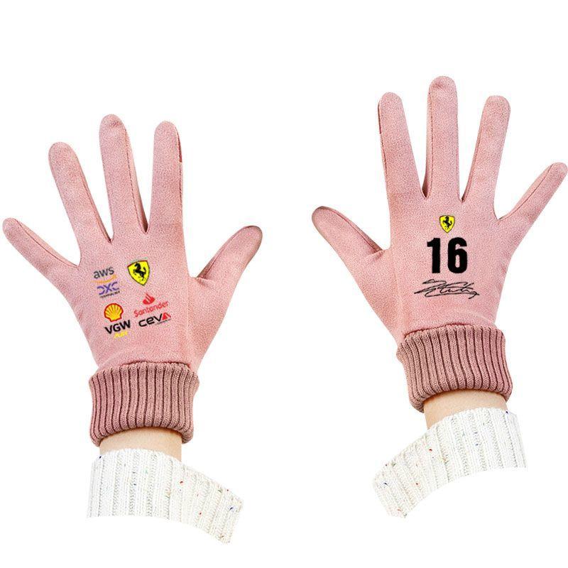 Neue F1 Ferrari Rennteam Touchscreen-Handschuhe Separate Finger Cycling Warmer Handschuh Für Ferrari F430 488 458 FF F12berlinetta