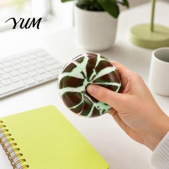 Non Stick Pinch Ball Wax Cracking Squeeze Toy, Crispy Stress Fidget Hand Exerciser Anxiety Relief Exercise Sensory for Kids Adults