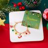 Creative Christmas Elements Metal Chain Bracelets for Women Men Santa Claus Tree Elk Snowman Pendant Necklace Festival Jewelry
