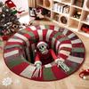 60*60cm Christmas Round Carpet 3D Special-shaped Bedroom Door Mat Santa Claus Floor Mat  Home Decor