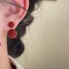 Burgundy Pearl Two-Way Earrings: Elegant, Luxury, Versatile Design for Women