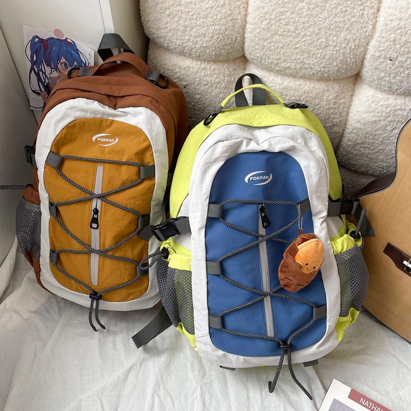 Schoolbag Mountaineering Backpack Large Capacity Student School Bag Women's Outdoor Versatile Leisure Travel Spring Tour Backpack 1011 New