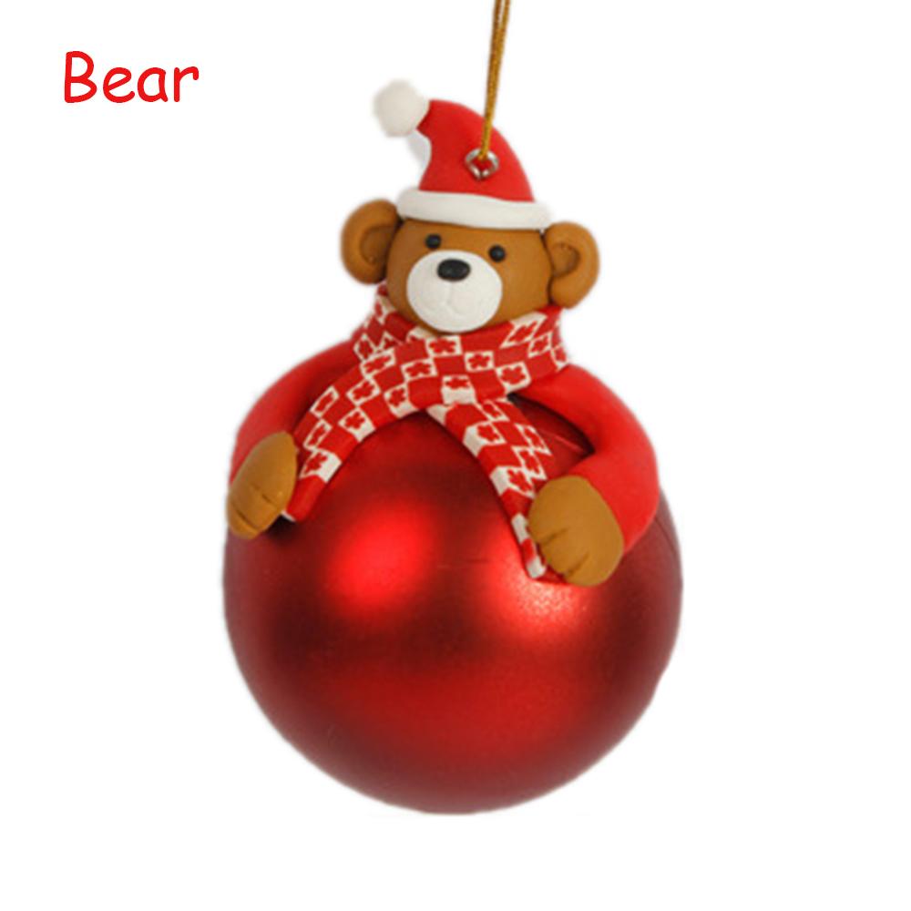 Red Snowman Bear Xmas Tree Ornament Christmas Decor Bauble Decorations Hanging Ball