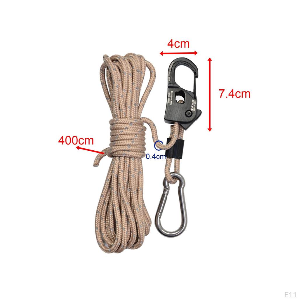 4mm Tent Guy Rope with Easy Locking System for Outdoor Adventures