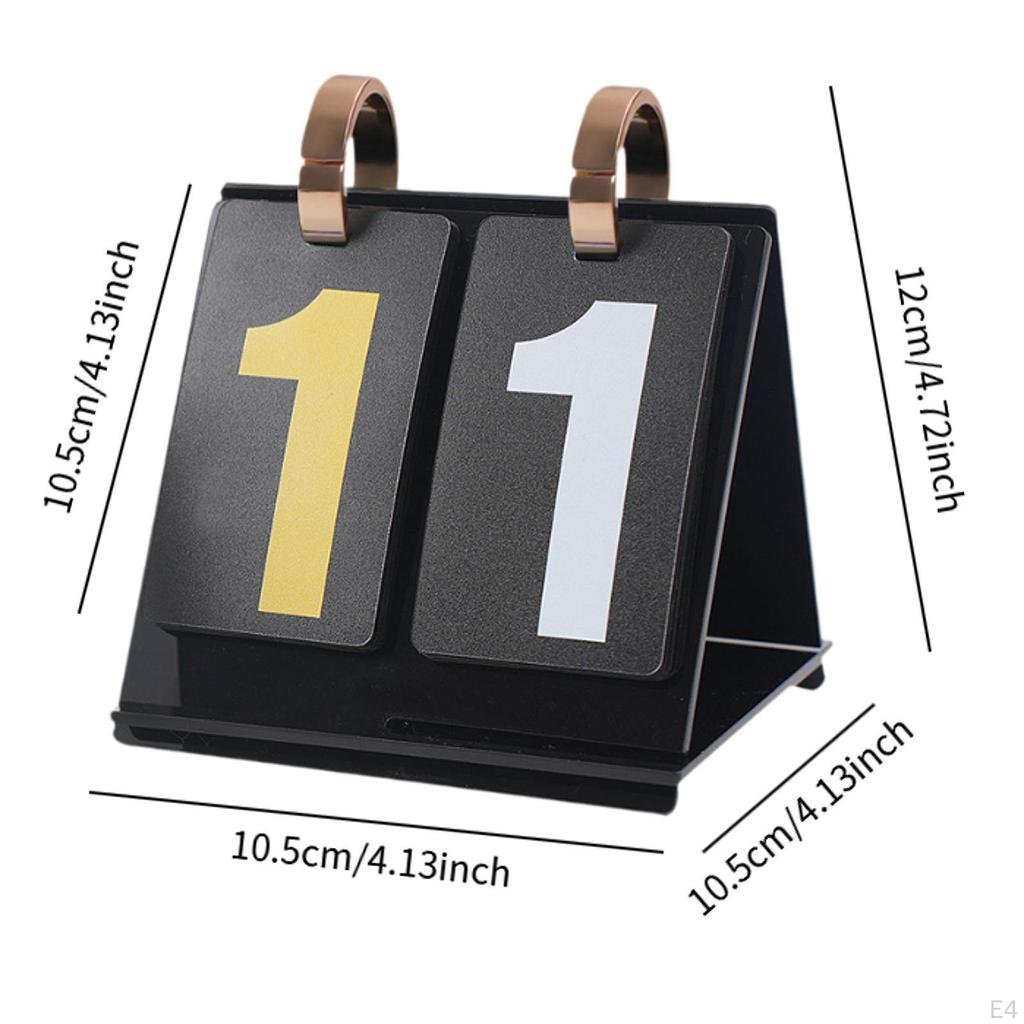 Karten Brettspiel Anzeigetafel Klappzahlen Punktezähler Desktop Kompakt Acryl Manuell Große Zahlen