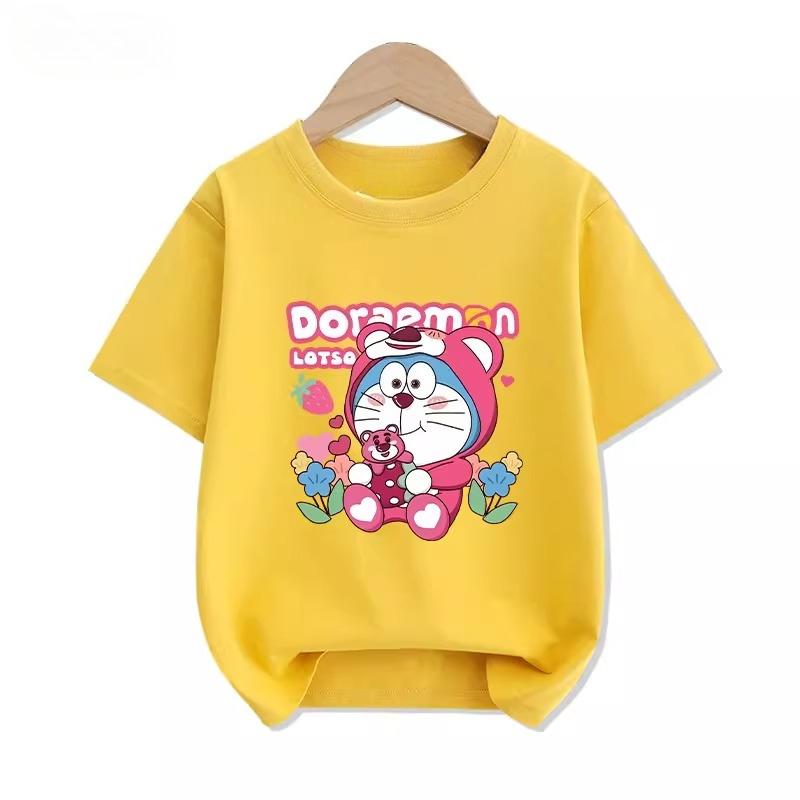 Summer New Doraemon Children's T-shirt, Fashionable, Comfortable, Breathable, Suitable for Boys and Girls