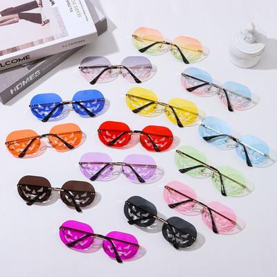 Trendy Cutout Oval Sunglasses for Women Men Party Glasses Pumpkin Glasses Halloween