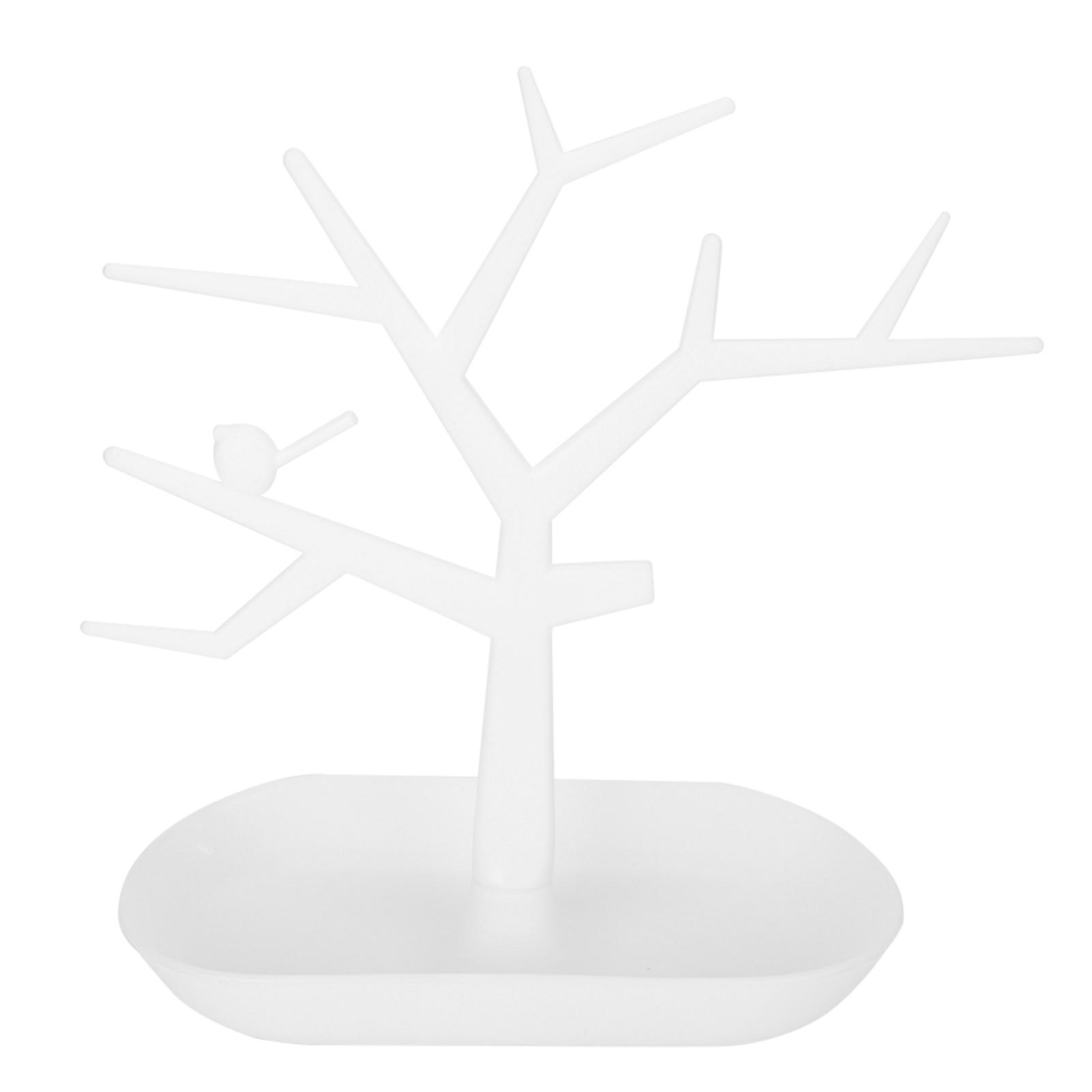 

Jewelry Earrings Bracelet Rings Necklace Holder Display Show Stand Rack Organizer (White)