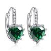Korean Style Multi-Color Heart Zircon Earrings for Women