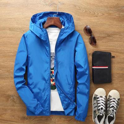 Men's Casual Coat Spring Autumn Bomber Jacket Hooded Windbreaker Sport Running Jackets Men