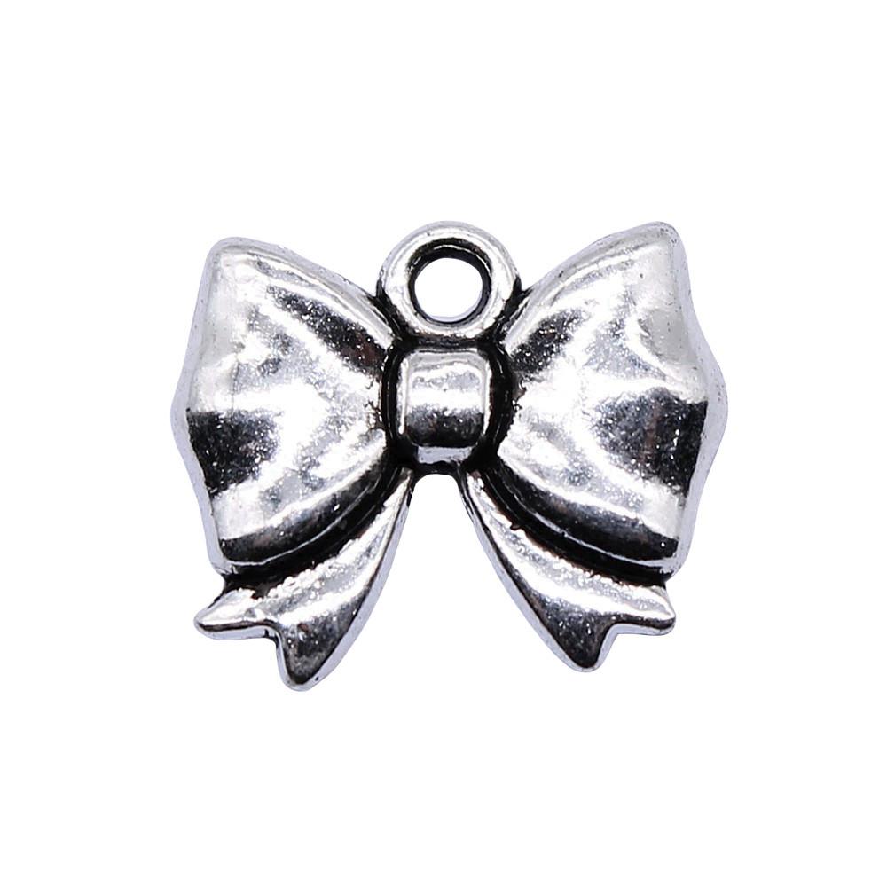 Pendants Bow With Crown Charms For Princess Themed Jewelry Making Alloy
