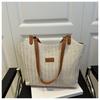 Casual texture simple 2025 new woven fashion trend summer design large capacity women's shoulder tote bag