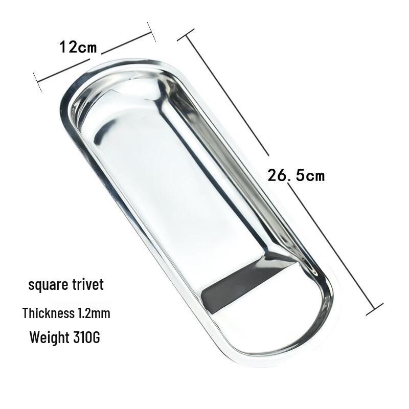 Dairuien Commercial Stainless Steel Two-Compartment Serving Tray