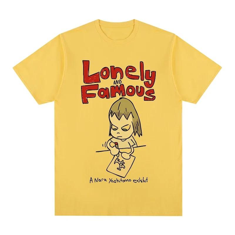 Yoshitomo Nara lonely and famous T-shirt Cotton Men T shirt New TEE TSHIRT Womens Tops Streetwear Trendy Cotton 4XL