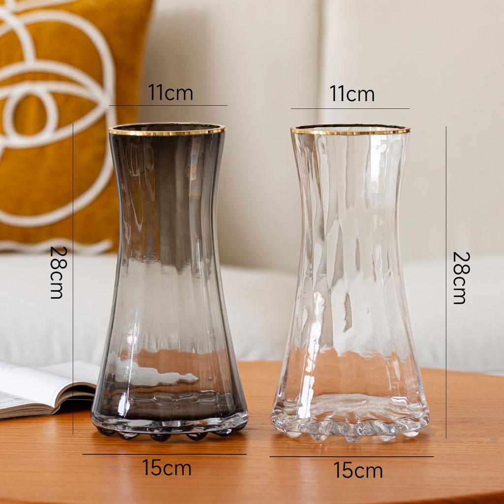 Elegant Small Glass Vase for Fresh Flowers - Perfect for Living Room or Dining Table Decor
