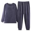 Pajamas Men'S Autumn And Winter Coral Fleece Thickened Fleece Winter Flannel Warm Homewear Set
