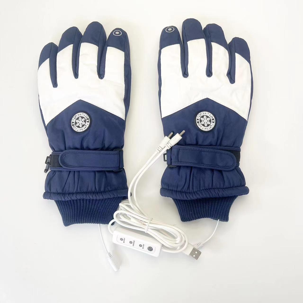 

Электрические лыжные перчатки с подогревом и сенсорным экраном для зимней езды на велосипеде и отдыха на природе One Size