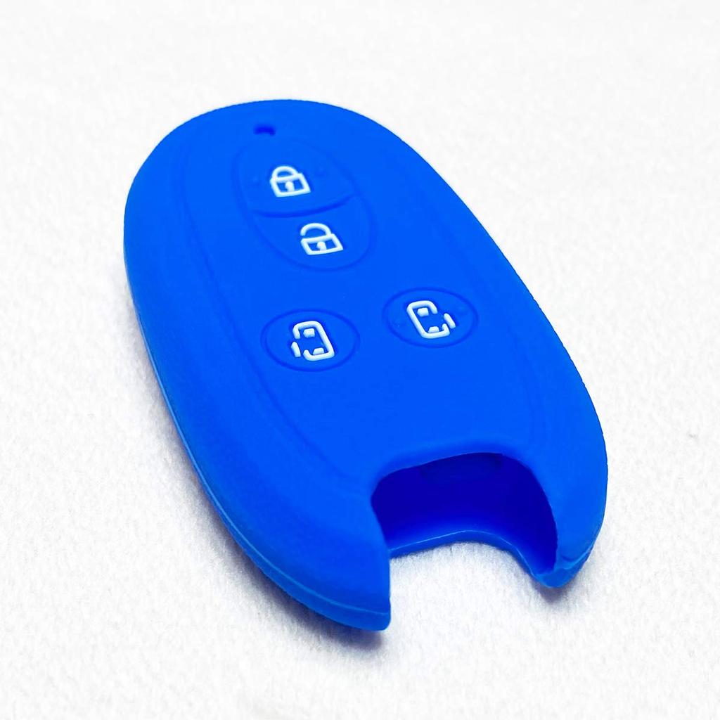 IKT Smart Key Silicone Cover for Suzuki Cars, 4 Buttons, Blue, Spacia, Palette, Solio,