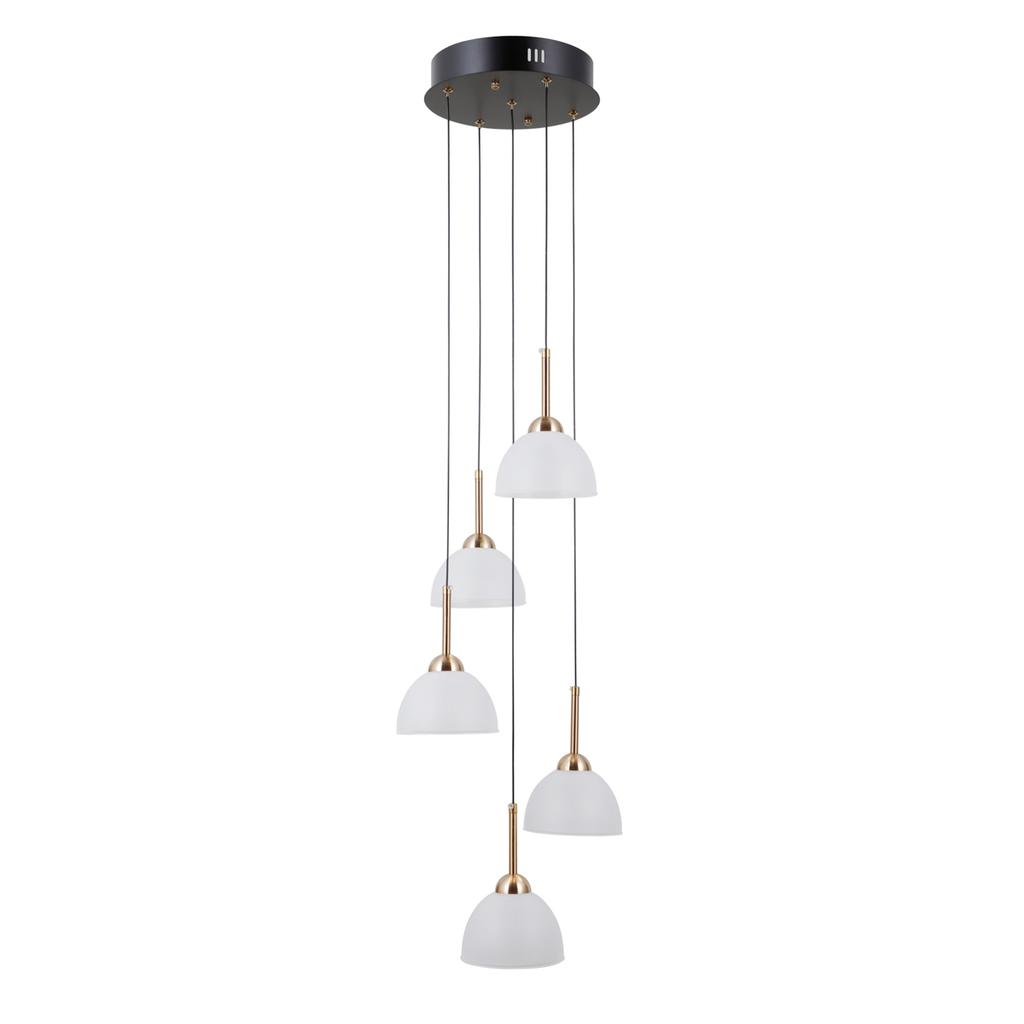 Lampa Wisząca Montiela Led Czarny Mat Alu Italux Pnd-34374-5-Bk
