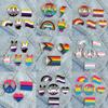 3-6 Stück LGBT Regenbogen Serie Anstecknadel Sets Inklusive Progress Pride Flagge Reversnadeln Lesbisch Gay Trans Emaille Abzeichen Schmuck Großhandel