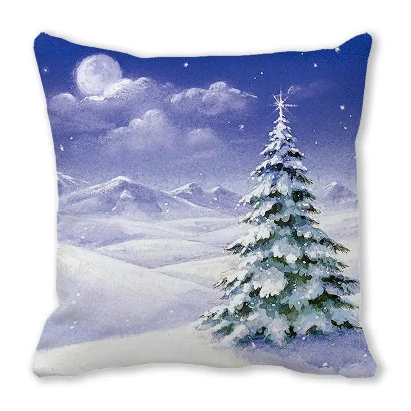 Home Decor Spring/Summer Pillowcase Animal Cat Dog Duck Sheep Print Cushion Cover Sofa Polyester  Funda De Almohada