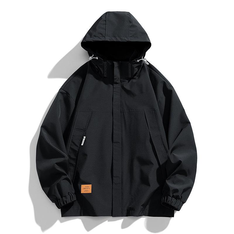 Tooling Jacket Men's Spring and Autumn New Loose Hooded Trendy Top Fat Fat Guy Large Size Coat