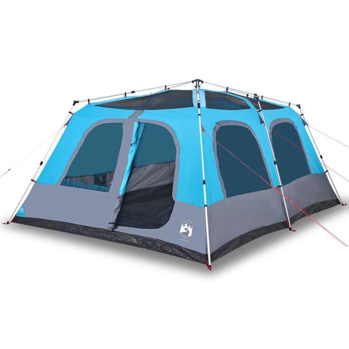 VidaXL Tente familiale à dôme 10 personnes bleu libération rapide, tente, tente de jardin, abri extérieur, tente de camping, 4004240