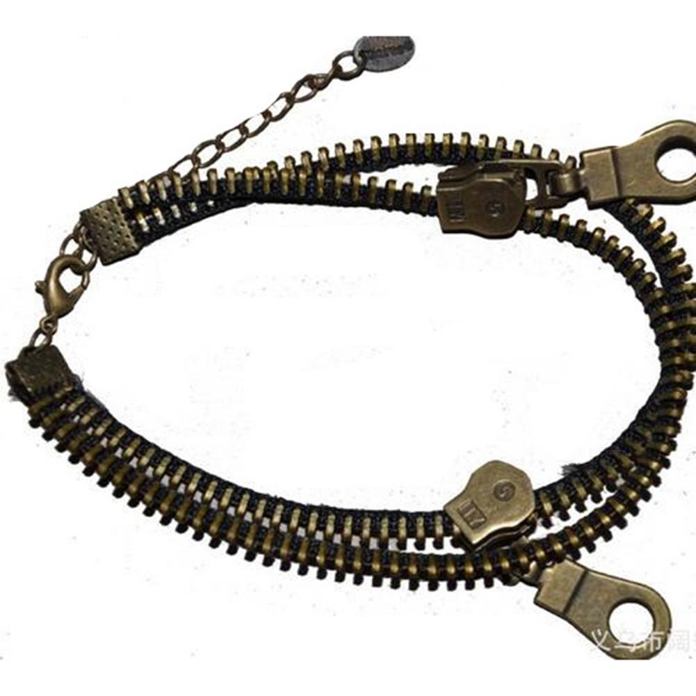 Women Punk Retro Zipper Shape Anklet Beach Foot Ornaments