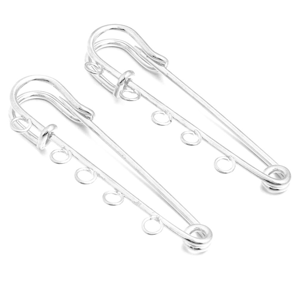 5-10pcs/lot Gold Safety Pins Brooches Blank Base Brooch Pin with Holes Fasteners Pin For DIY Jewelry Making Supplies Accessories