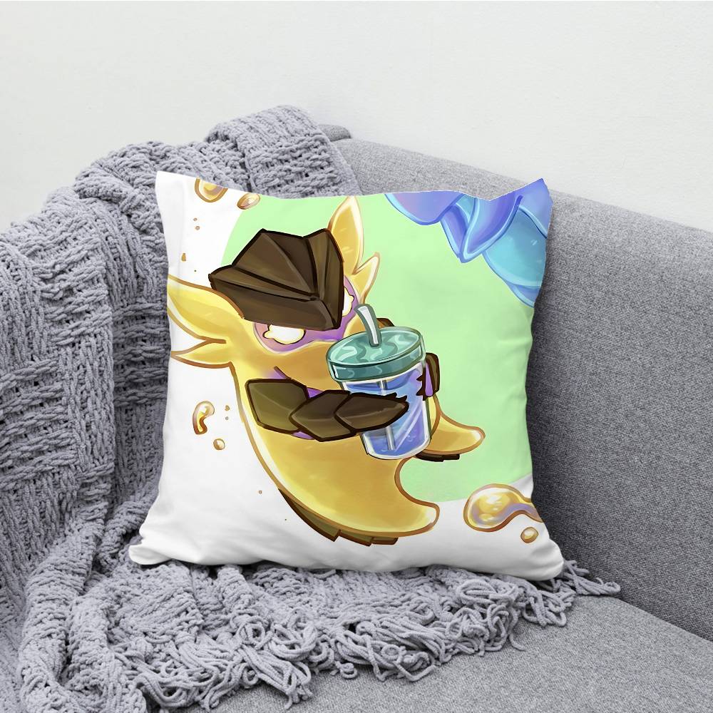 V-ValorantES Chibi Pillowcases Bedroom Living Room Sofa Home Decor Polyester Cushion Cover with Zipper