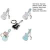 1/5Pcs Rose Guitar Keychain 2D Mini Guitar Charm Key Chain