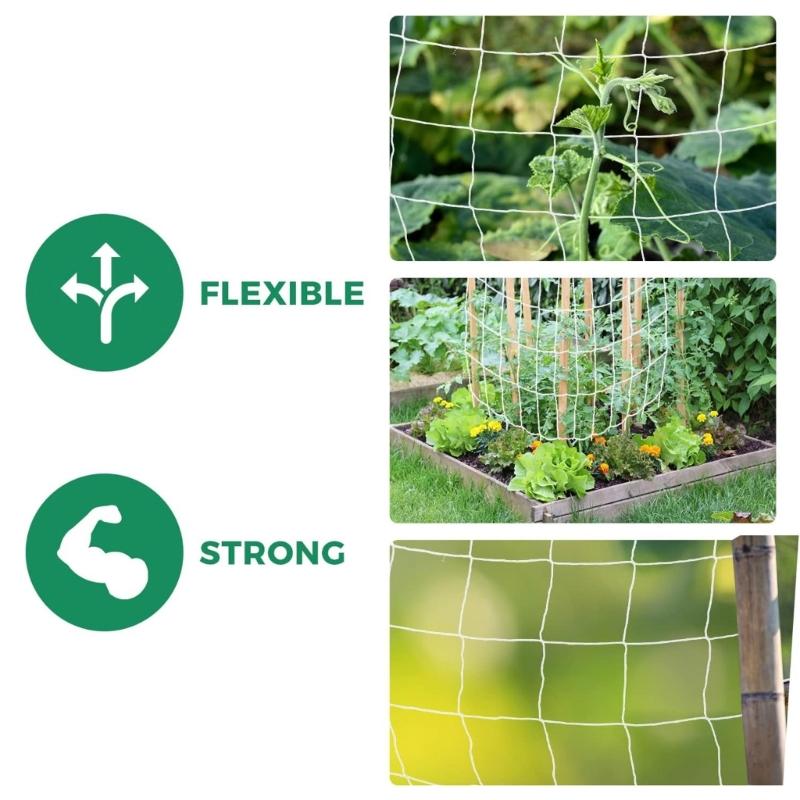 Easy Setups Tomatoes Plant Climbing Net Crafted from Polyester Ideal for Balcony Gardening and Vegetable Growth Support