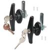 2 Units Universal T Type Locking Handles With Anti Loosening Nuts Ideal For Replacement On Trailers And Boats