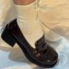 Wear small leather shoes outside, spring new college style new Chinese single shoes, high heels jk uniform shoes
