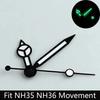 High quality watch hands blue-green/green luminous hands suitable for N  H35 NH36/ETA 2836 2824/8205 8215 movements