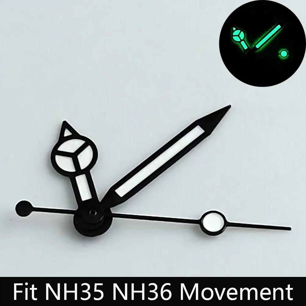 High quality watch hands blue-green/green luminous hands suitable for N H35 NH36/ETA 2836 2824/8205 8215 movements