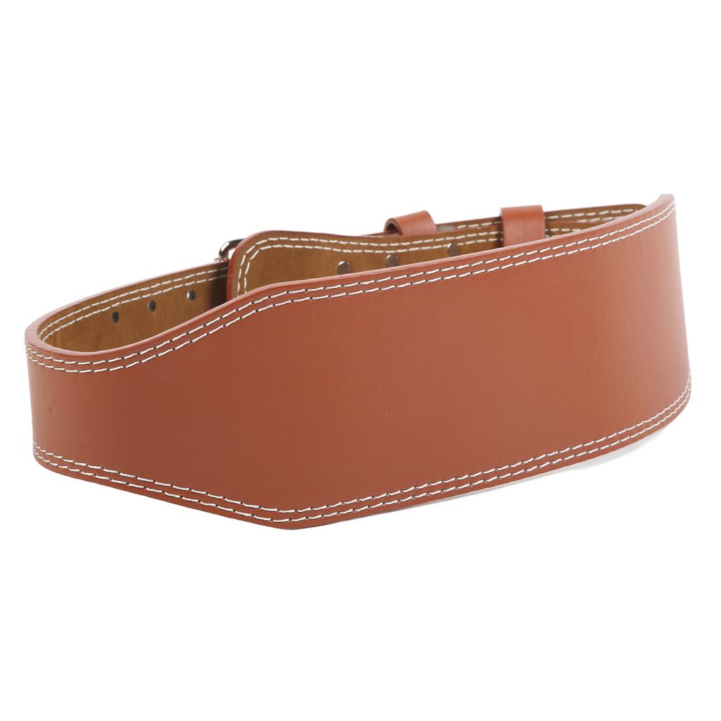 PU Fitness Belt Male Deadlift Training Weightlifting Belt Squat Sports Protective Gear Brown
