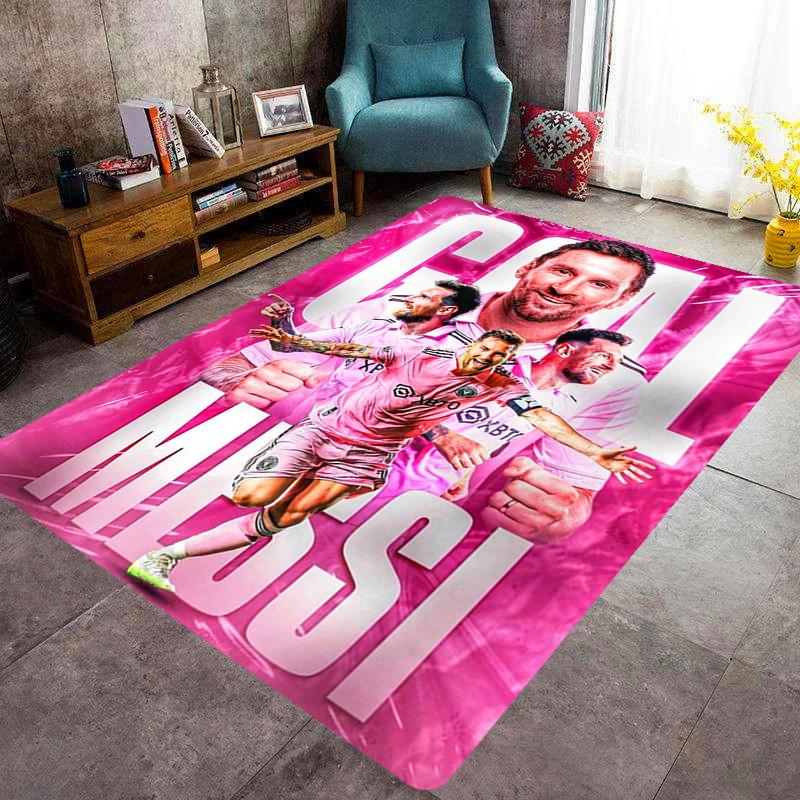 Ziel Messi: Triumph Rosa Teppich Fußmatte Druck Schutzpolster Kunst Badezimmerteppich