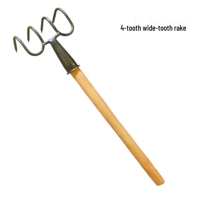 

Five-Tooth All-Steel Rake for Beach, Clam Digging, and Gathering Seafood