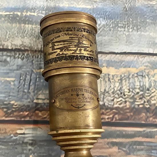 Messing Teleskop 50,8 cm Hand ausziehbar Marine Viktorianisch Pirat