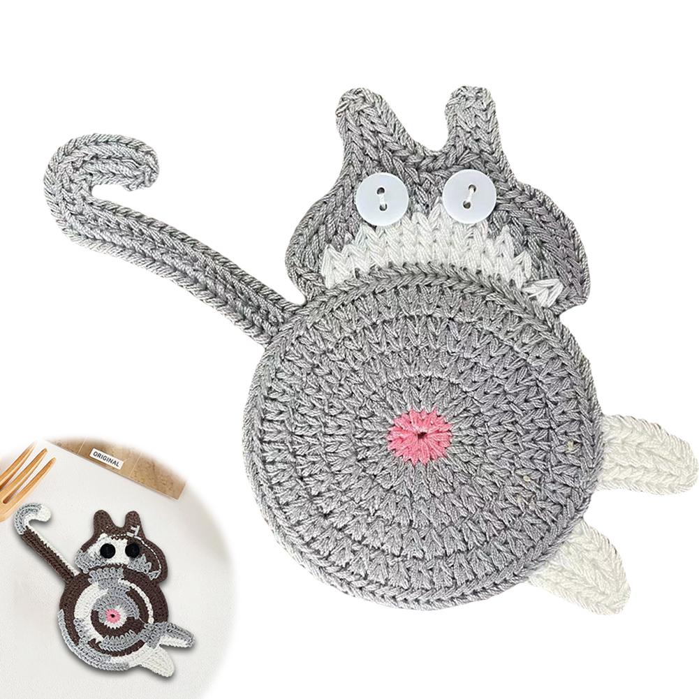 

Смішна підставка, стійка до високих температур, легко миється, багаторазова, різні стилі, зносостійка, теплоізоляційна тканина, підставка у вигляді котячої дупи