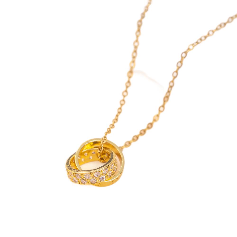 Elegant Women's Fu Character Pendant Necklace - Light Luxury Clavicle Sweater Chain with Unique Design