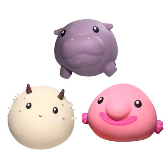 Simulierter Blobfisch Quetschspielzeug Stressabbau Tier Sensorisches Fidget Spielzeug Konzentrationshilfe Entspannung Angstlösend Hand