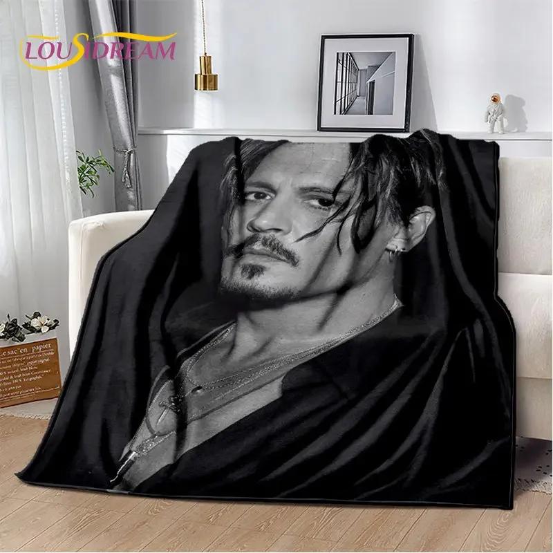 3D Printing Johnny Depp Series Soft Plush Blanket,Flannel Blanket Throw Blanket for Living Room Bedroom Bed Sofa Picnic Cover