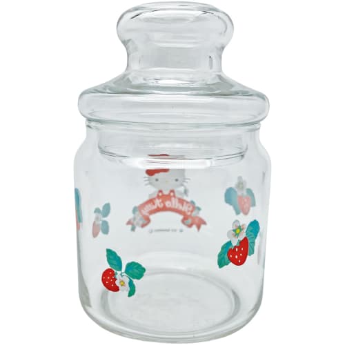 San Art Sanrio Hello Kitty Glass Canister, Kitty Storage Container, Approx. 500ml, Sanrio Goods, Gift, Present, Made in Japan, SAN4218-1