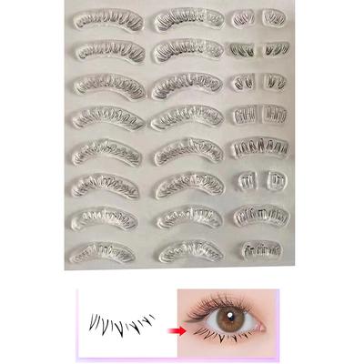 1 juego de delineador de ojos con sello auxiliar para pestañas inferiores, de secado rápido, resistente al agua, maquillaje de ojos negro