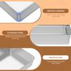 2Pcs Stainless Steel Rectangle Baking Tin with Plastic Lid Deep Side Rectangular Cake Pan 11.2''×8.8''×2.5'' Baking Cake Mold